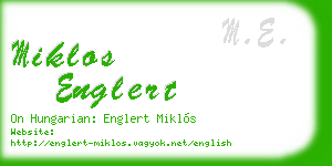 miklos englert business card